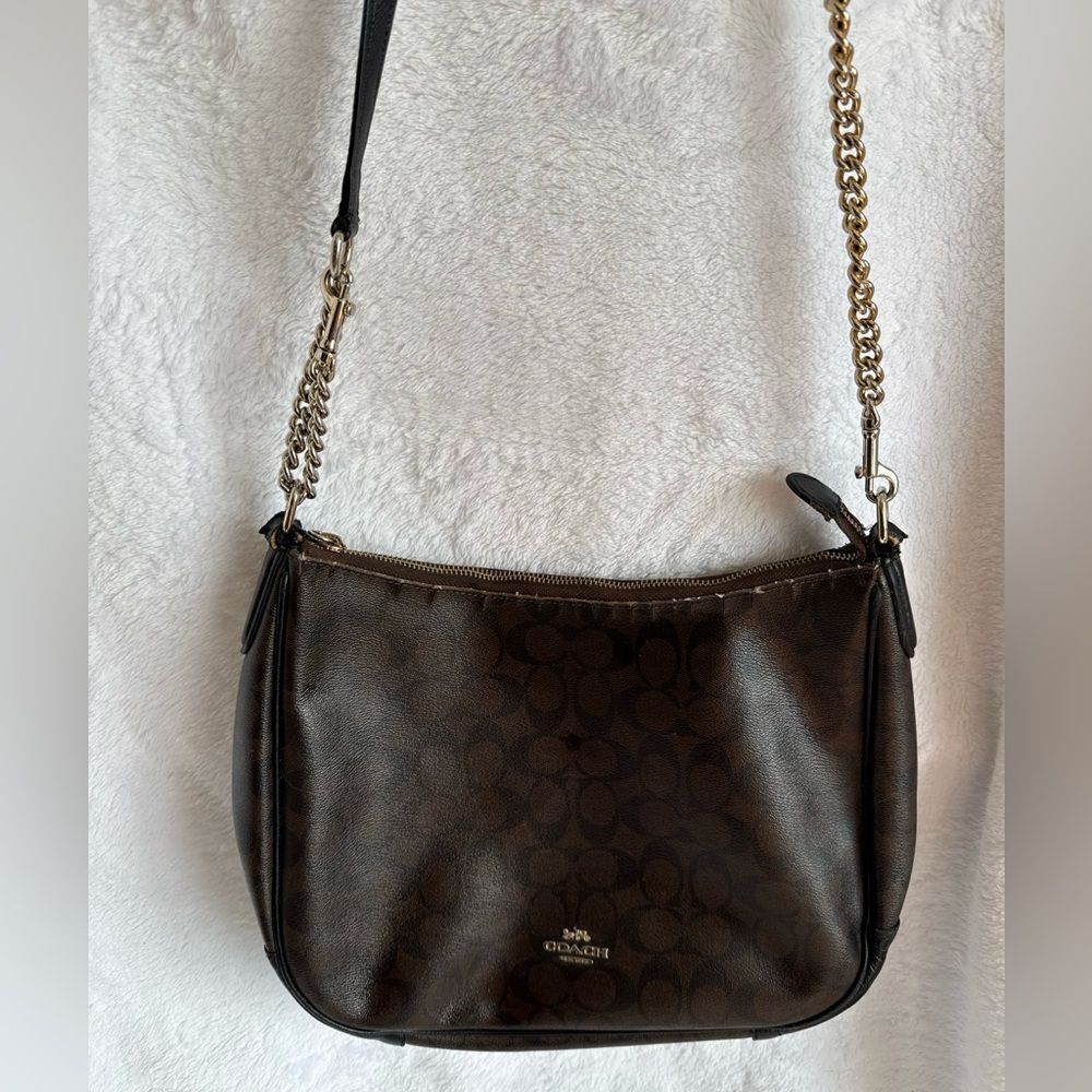 Coach Signature Brown Crossbody